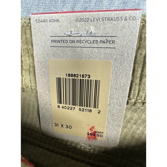 Levi's 721 High Rise Skinny Pants Women's‎ W31 x L30 Brown Corduroy NWT - Picture 3 of 9
